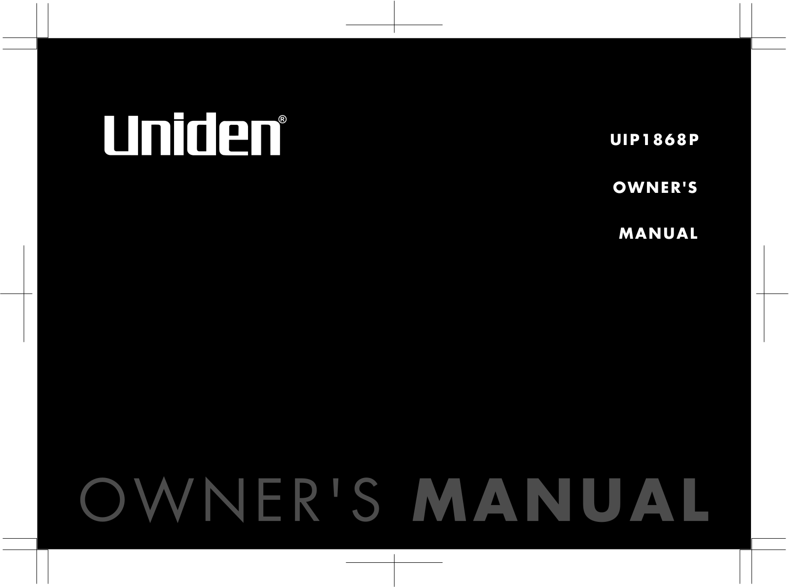 Uniden UIP1868P User Manual