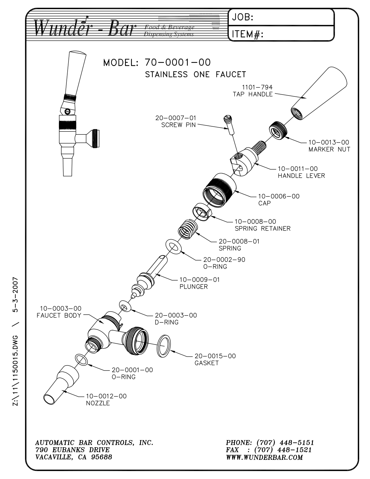 Wunder Bar 70-0001-00 User Manual