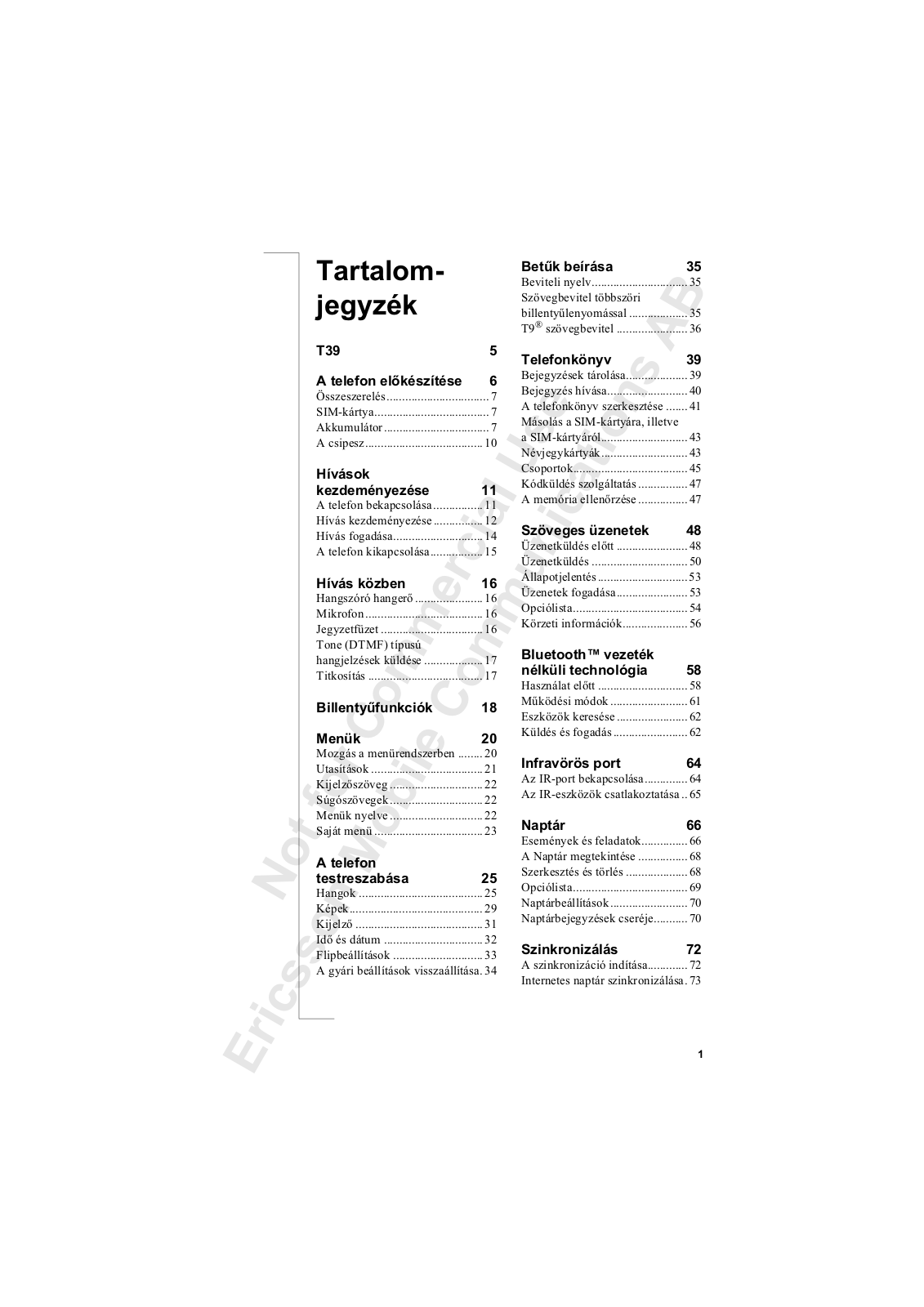 Sony ericsson T39M User Manual