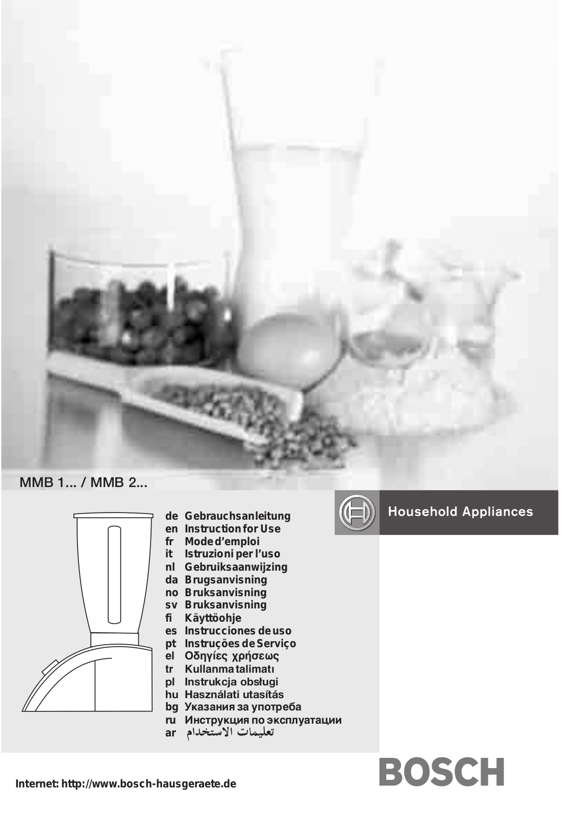 BOSCH MMB19ZA, MMB20R1 User Manual