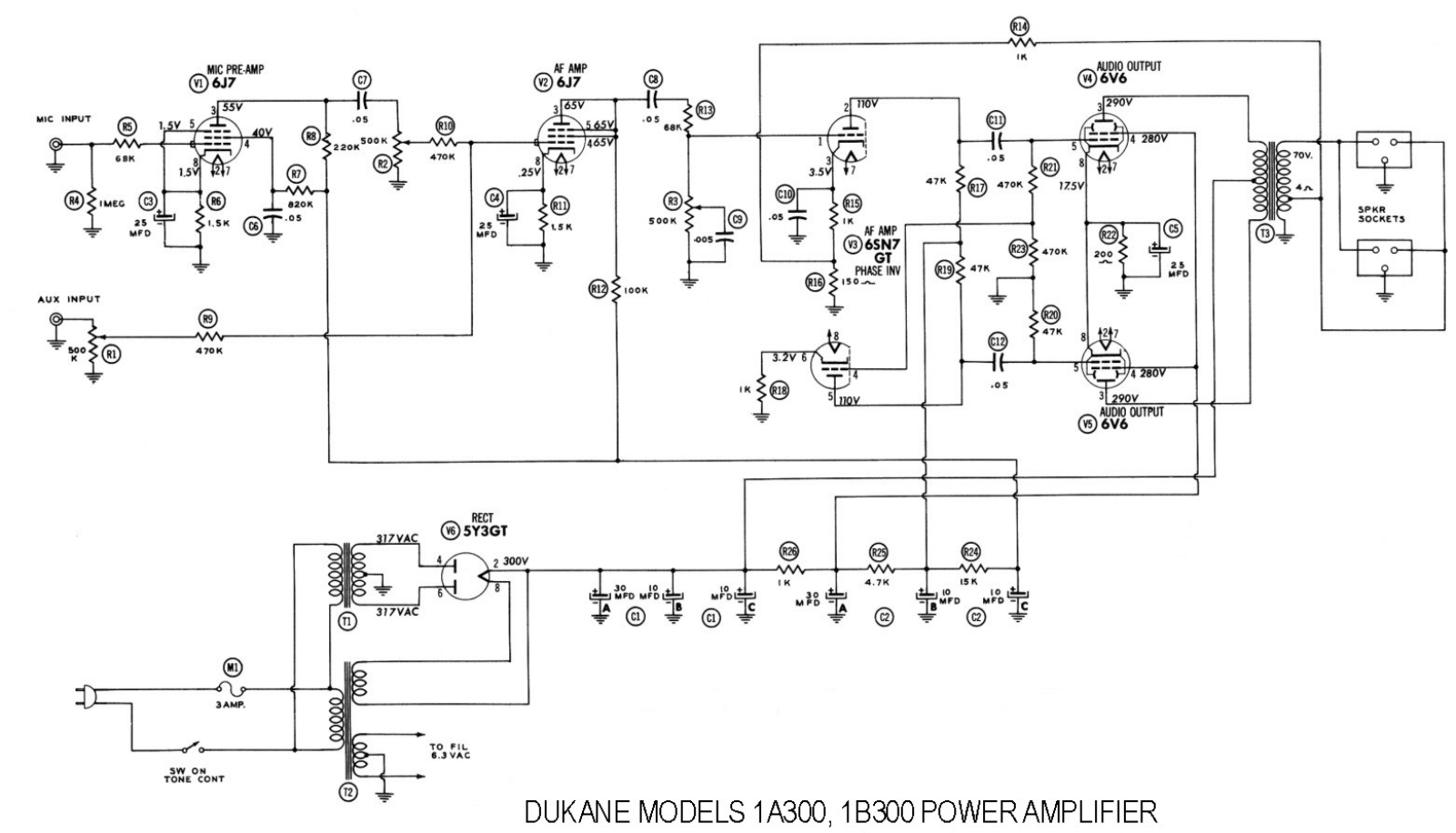 Dukane 1a300, 1b300 schematic