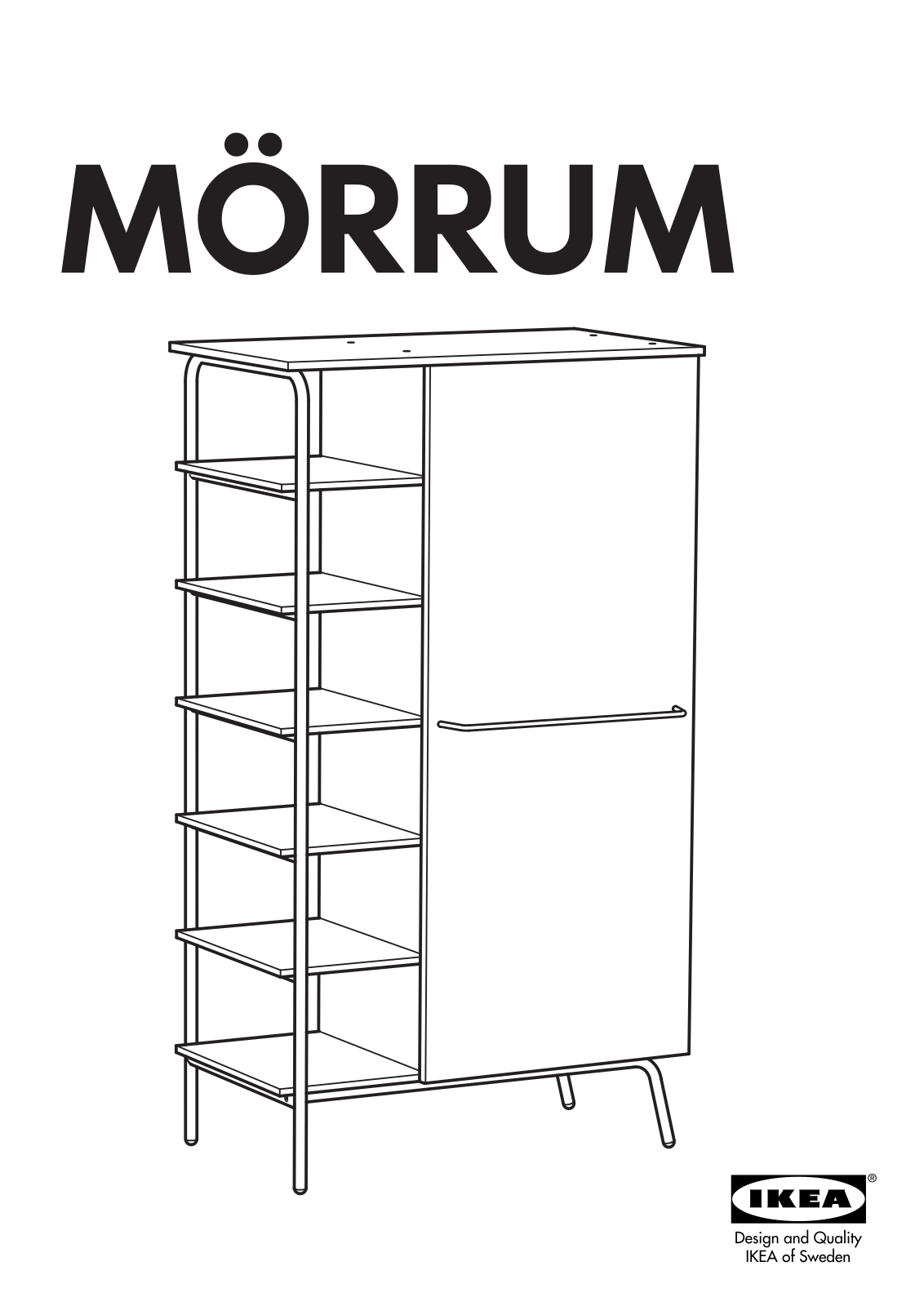 IKEA MÖRRUM WARDROBE W/ SHELF UNIT 39X70