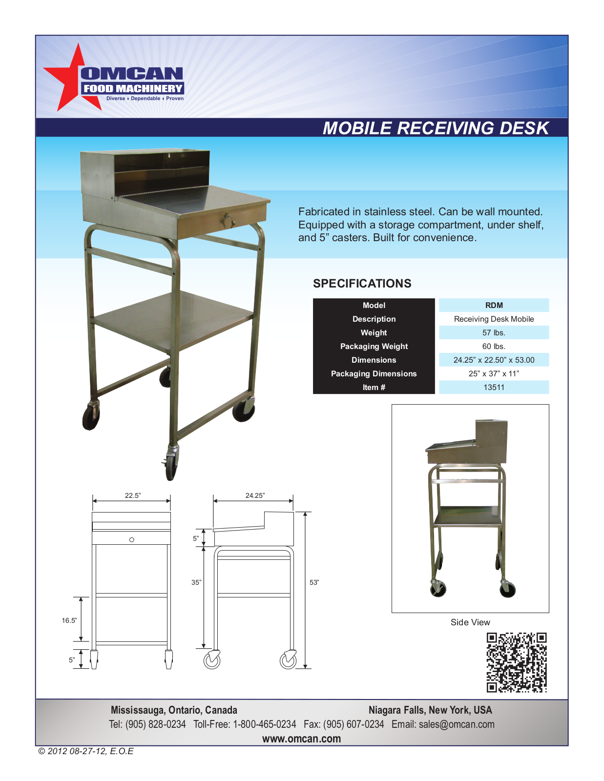 Omcan Food Machinery RDM User Manual