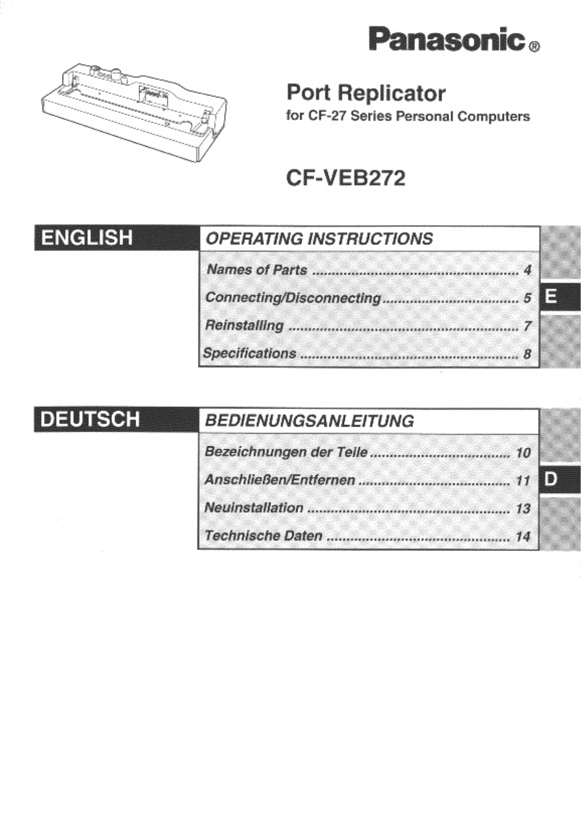Panasonic CF-VEB272W User Manual