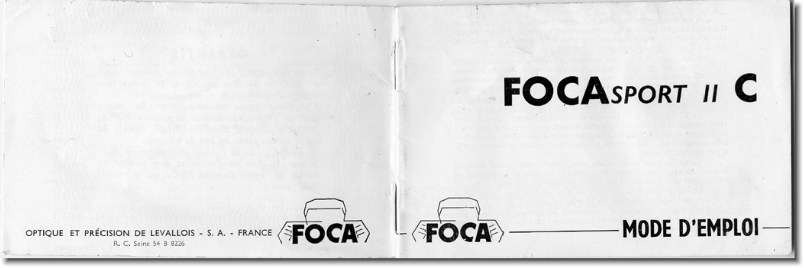 FOCA FocaSport IIC Instruction Manual