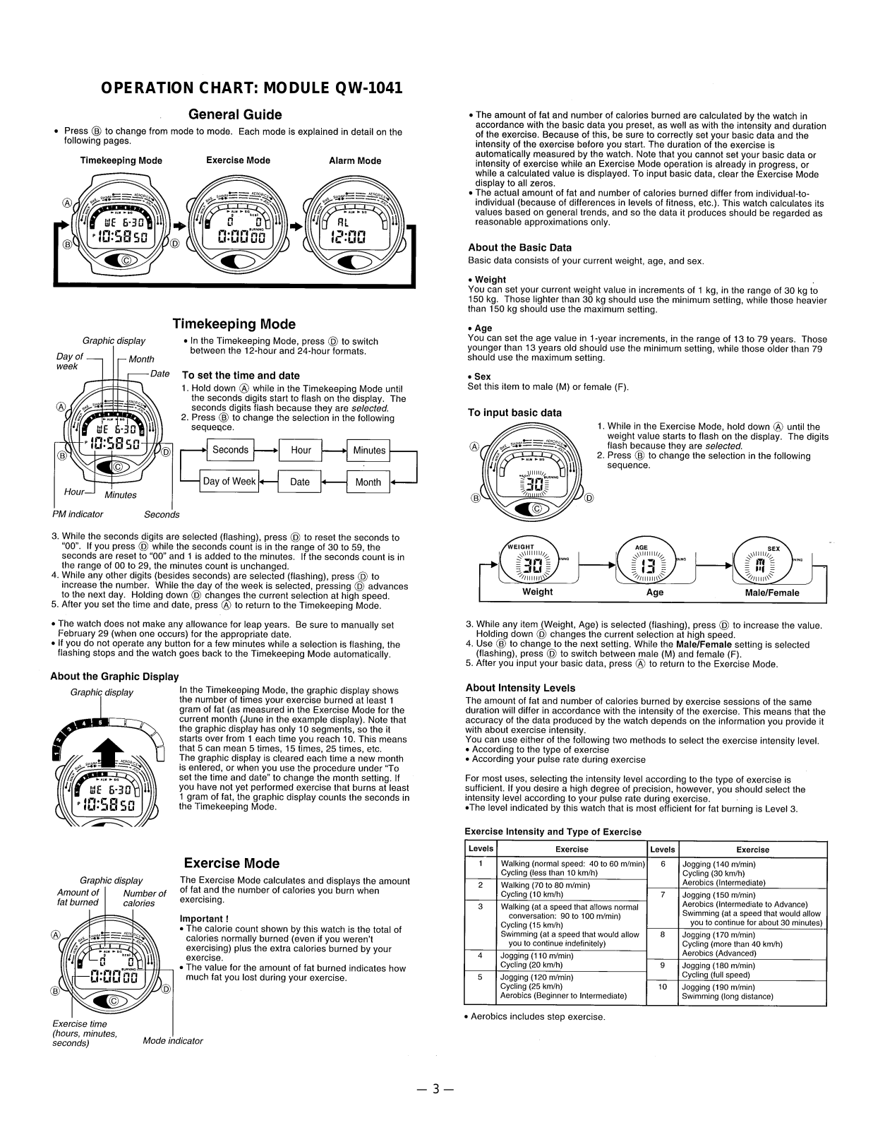 Casio 1041 Owner's Manual