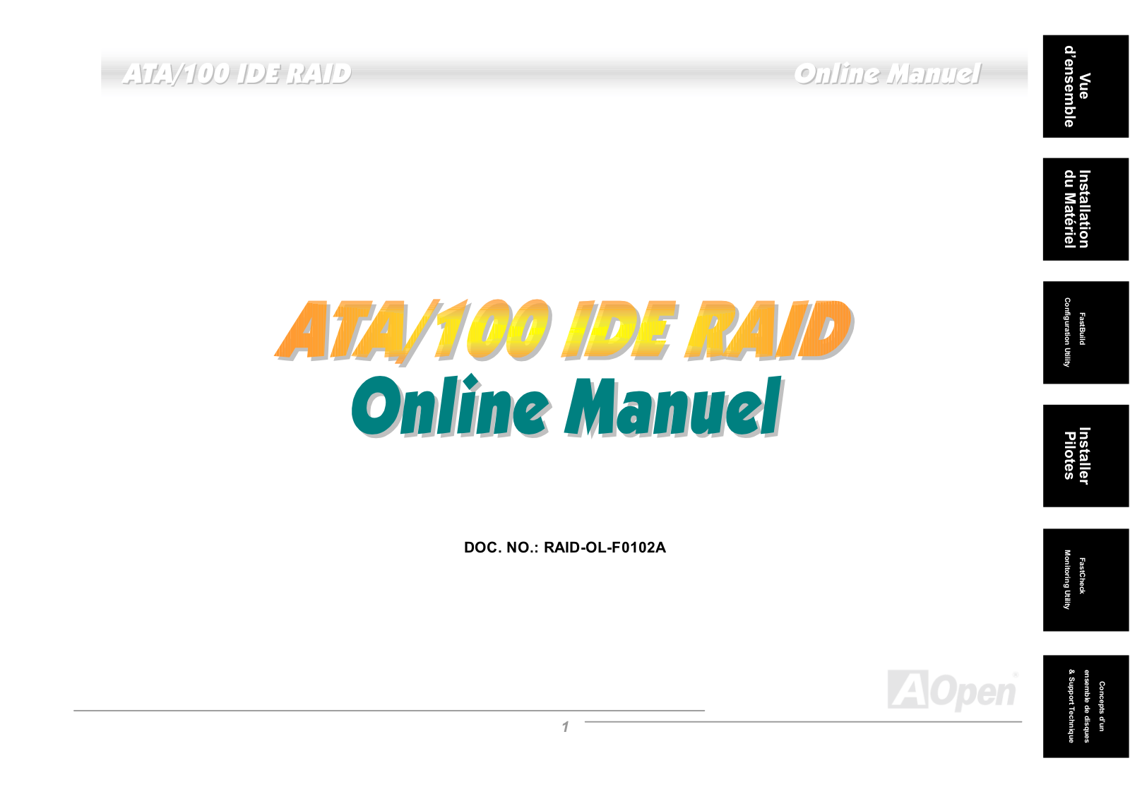 AOPEN ATA/100 IDE RAID User Manual