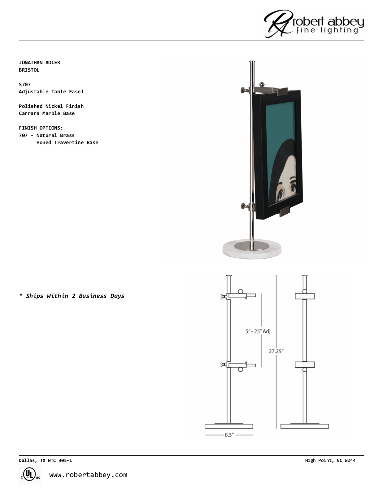 Jonathan Adler XJA1251 Specifications - ManualMachine.com