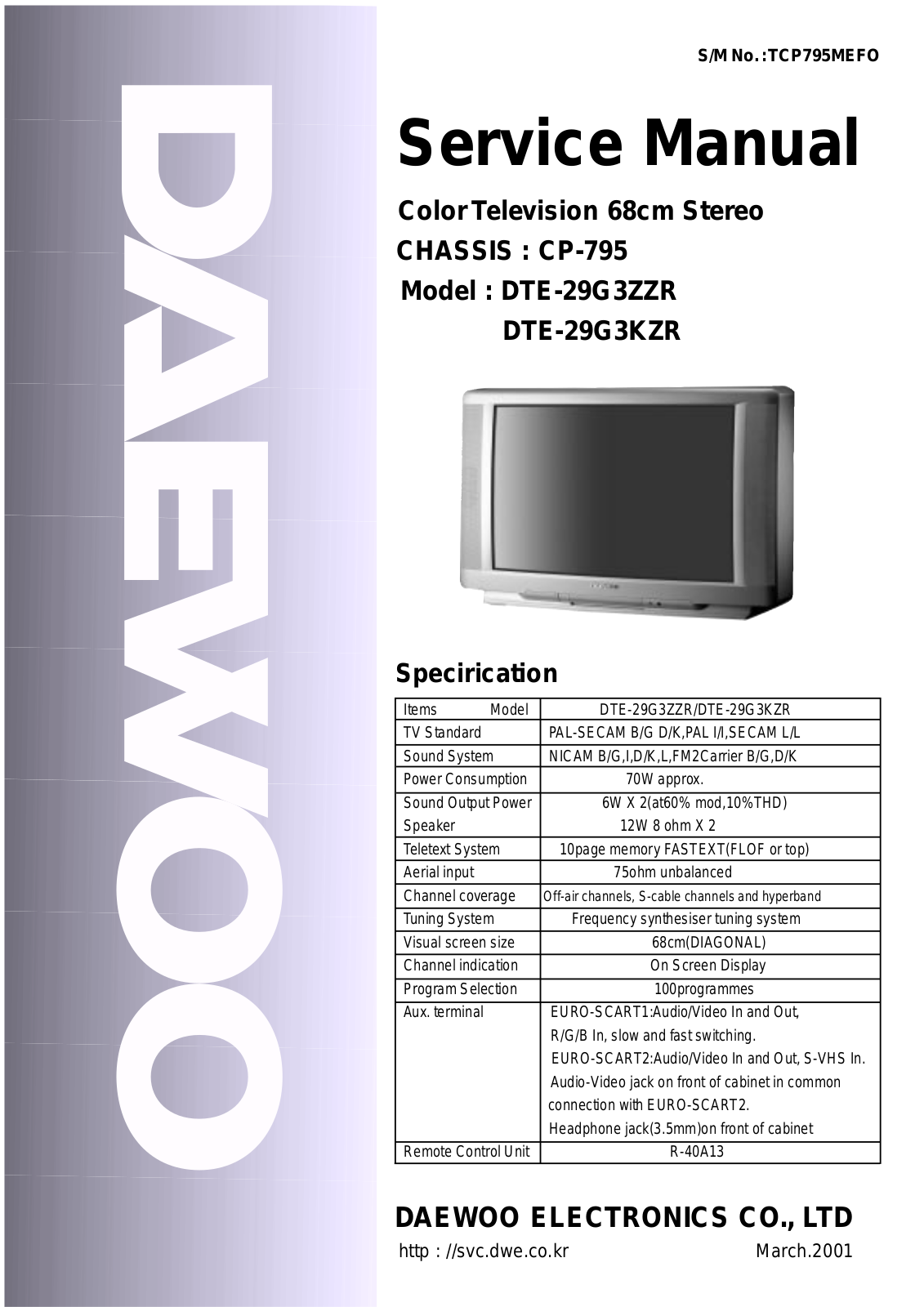 Daewoo CP-795 Schematic