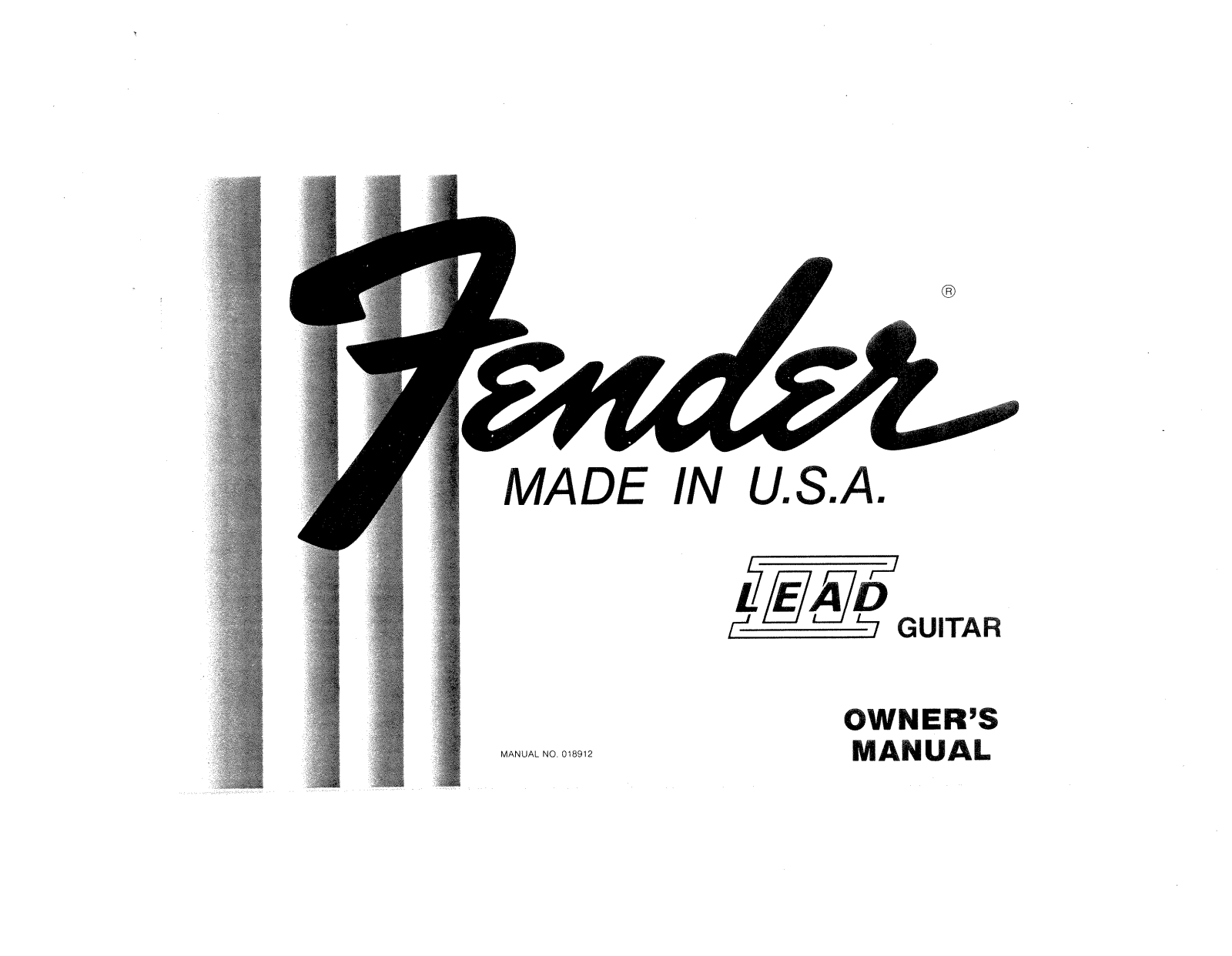 Fender Lead-III-1982 Operation Manual