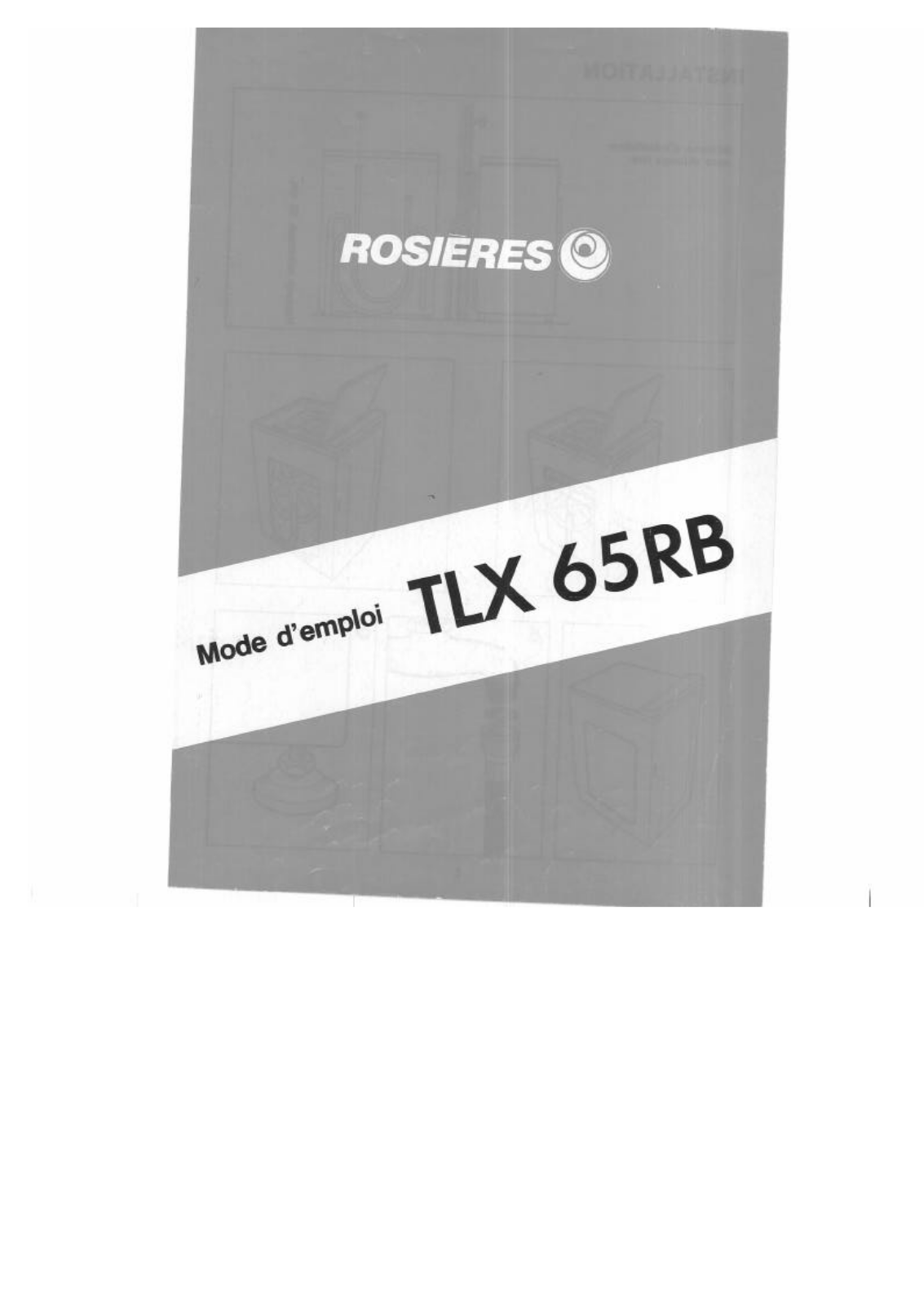 Rosieres TLX 65 RB User Manual