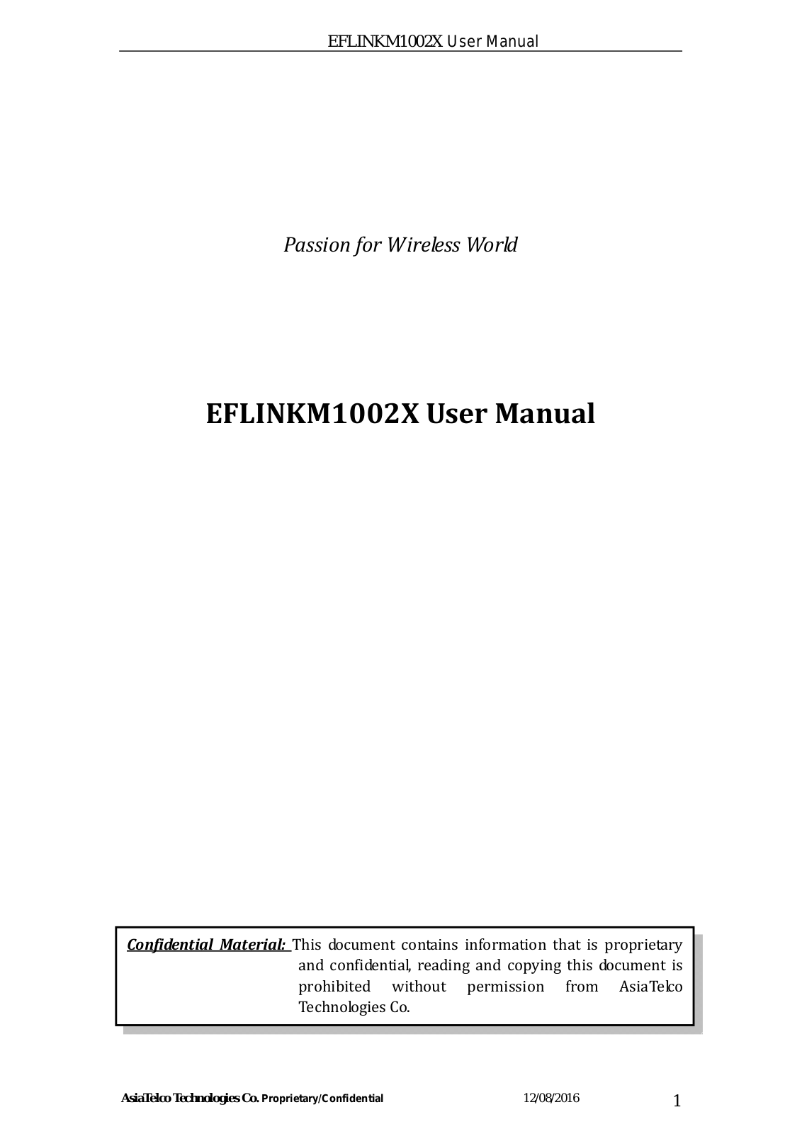 Telrad Networks EFLINKM1002X Users manual