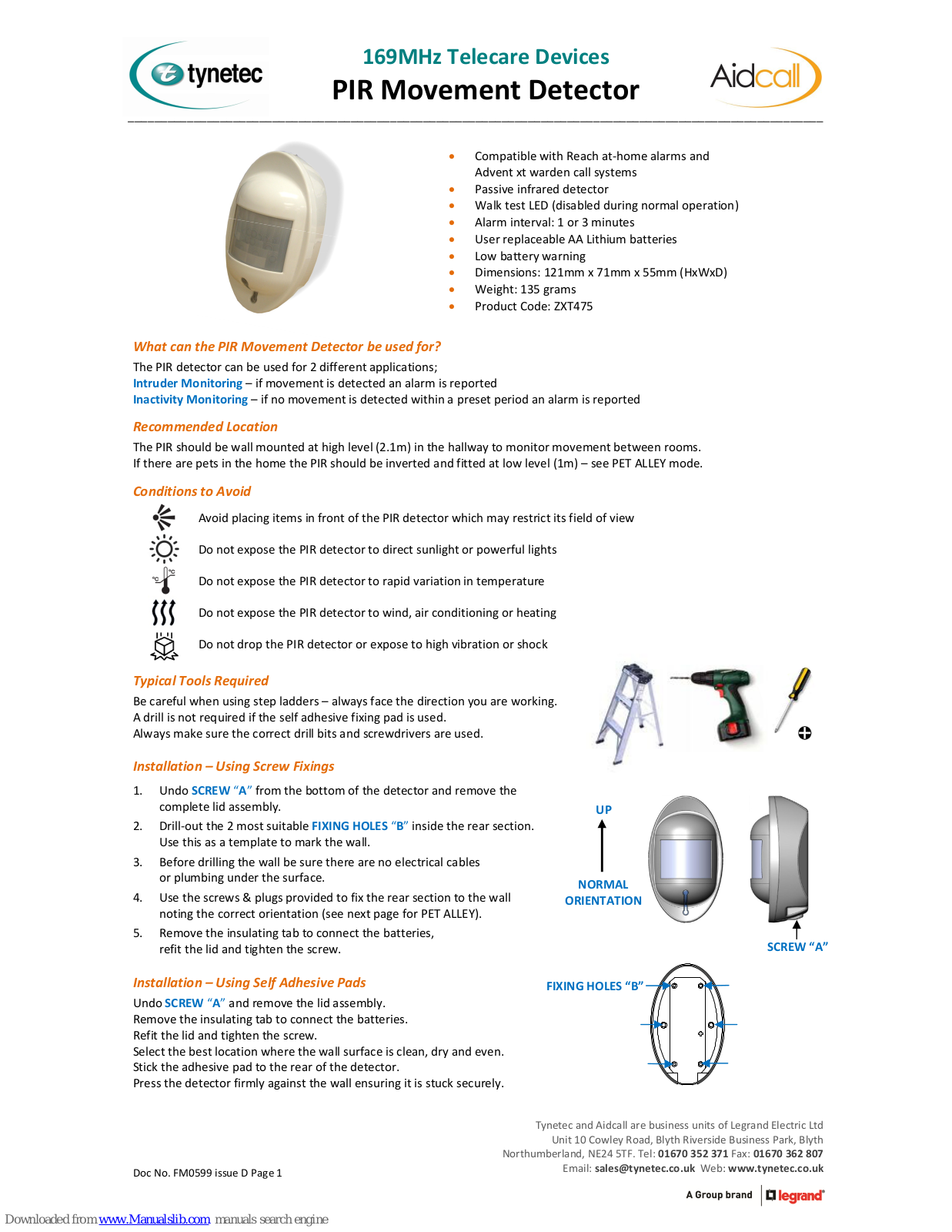 Tynetec ZXT475 User Manual