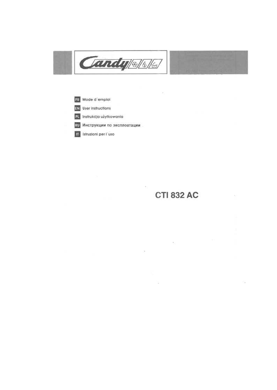 Candy CTI 832 AC User Manual