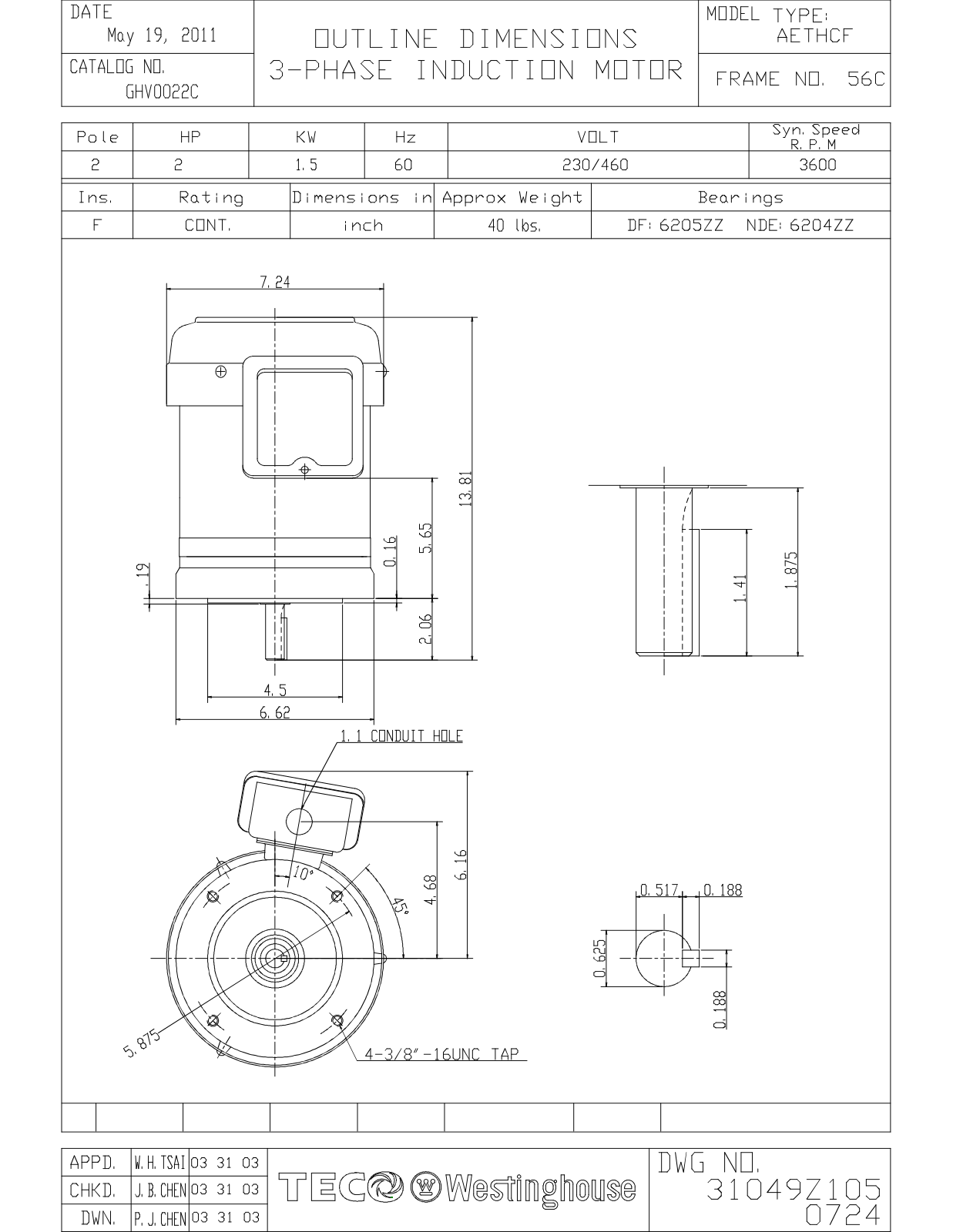 Teco GHV0022C Reference Drawing