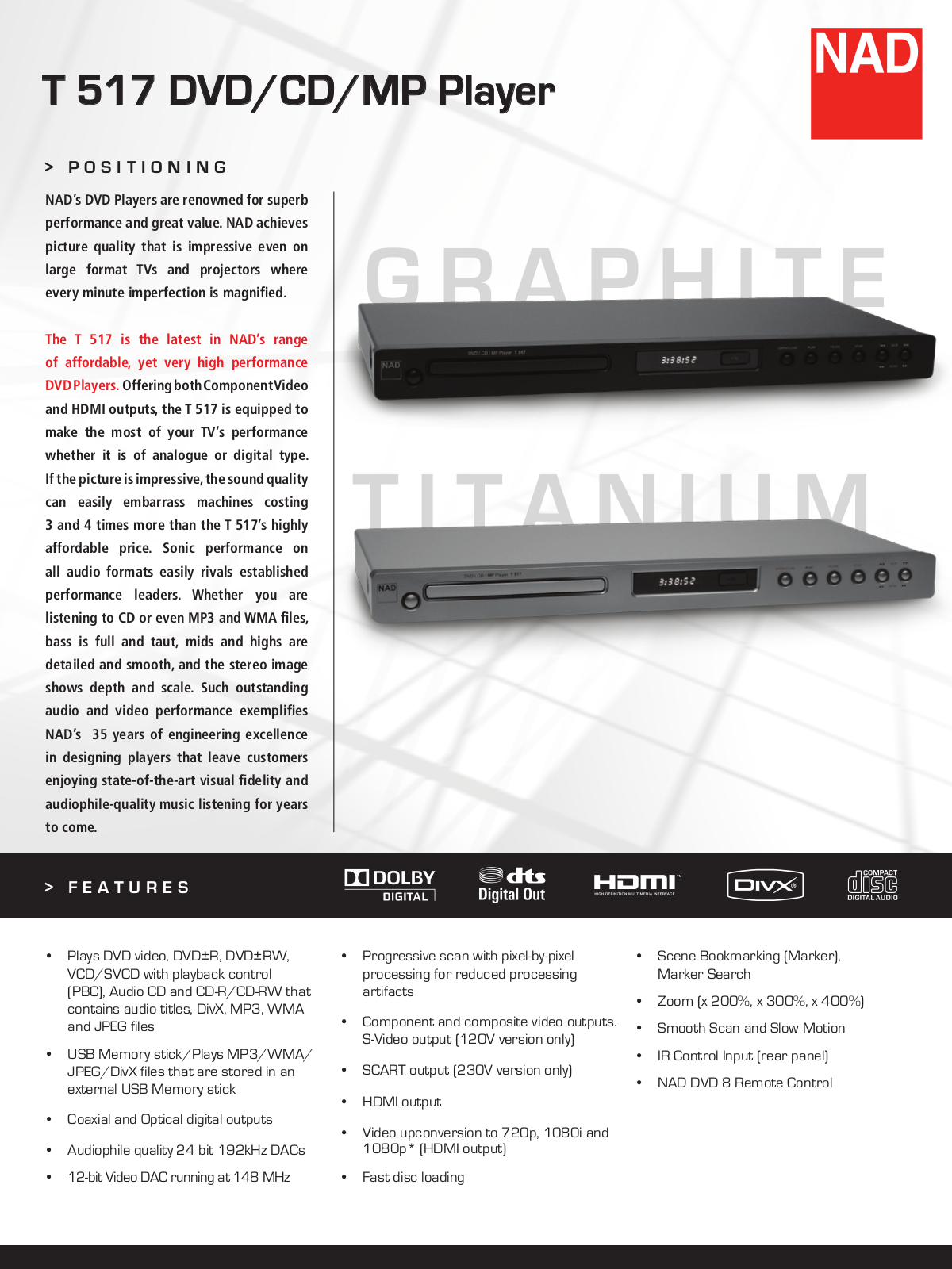 Nad T517 owners Manual