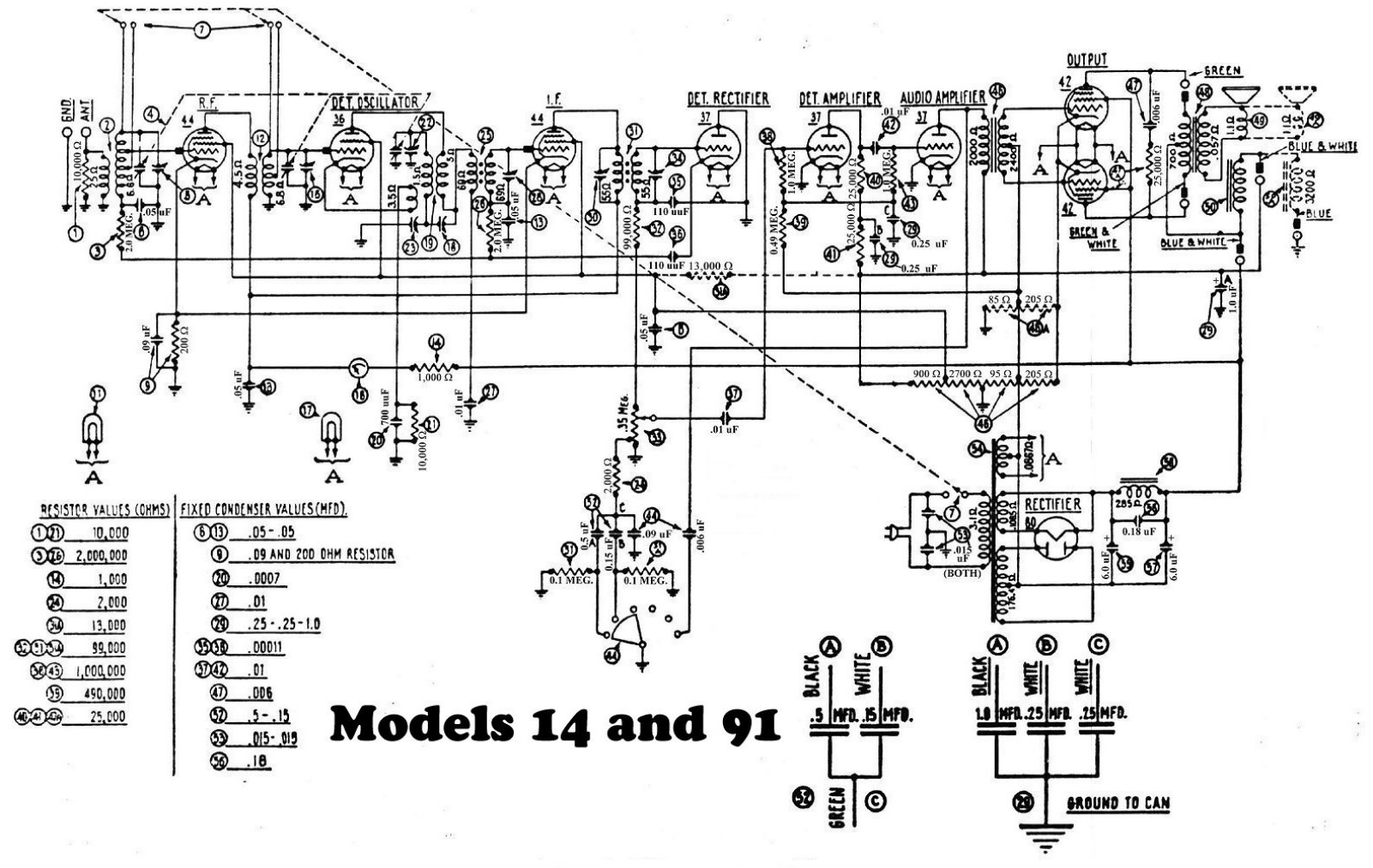 Philco 1491 schematic