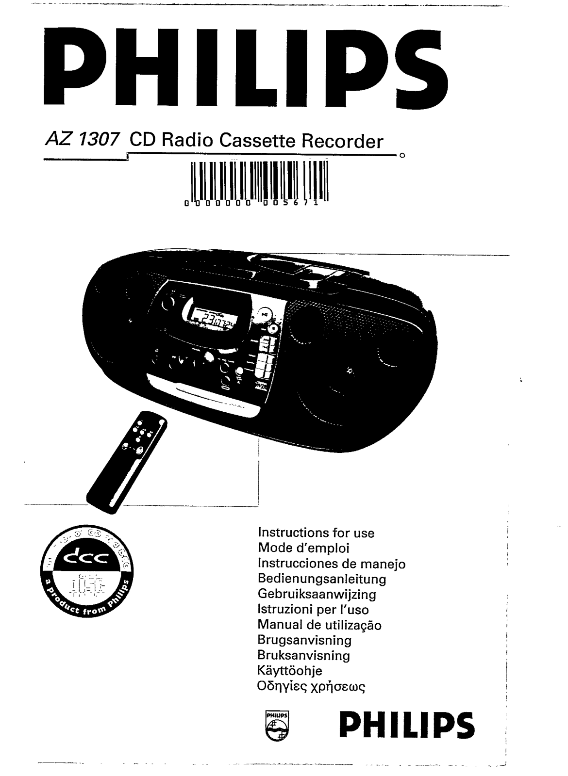 Philips AZ1307/17, AZ1307/05, AZ1307/00 User Manual