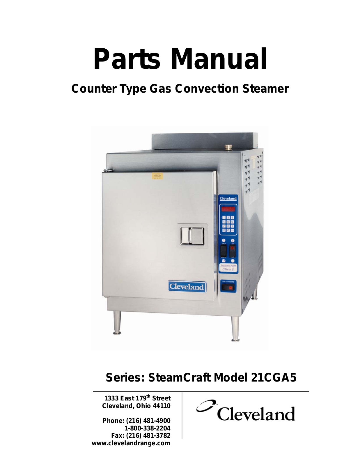 Cleveland 21CGA5 Parts List