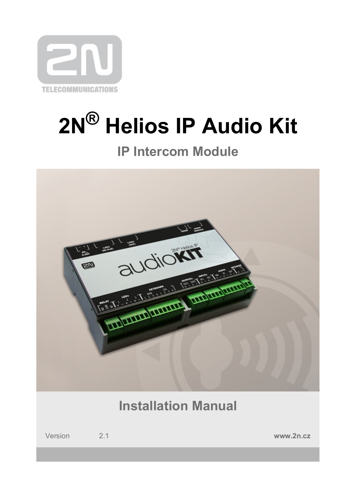 2N Helios IP Audio Kit User Manual