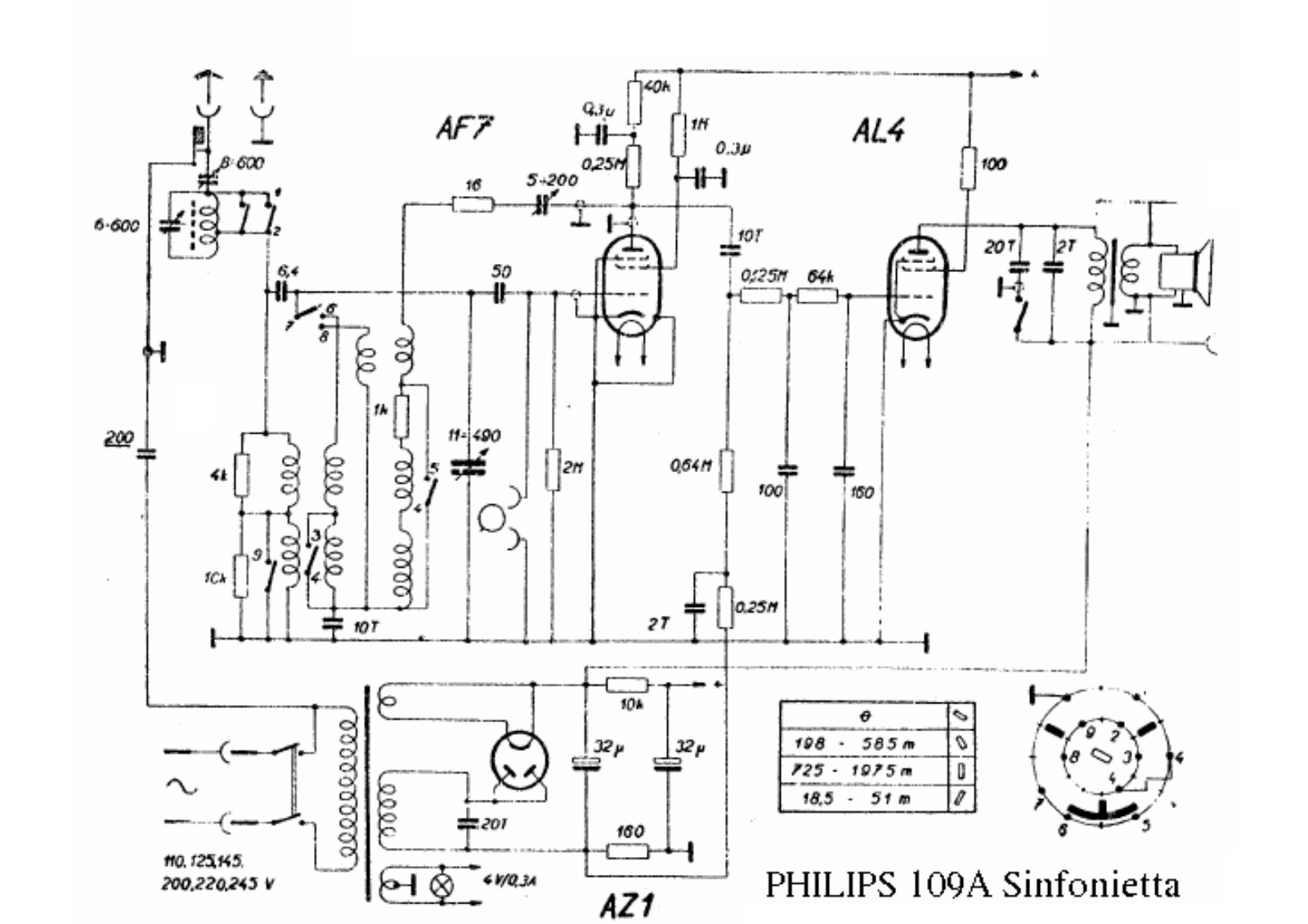 Philips 109a schematic