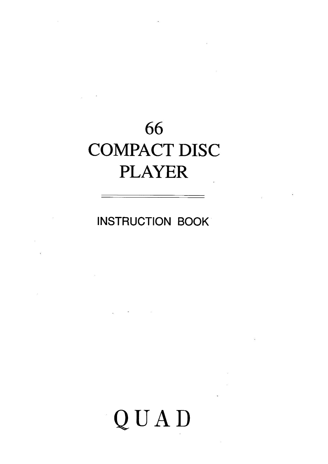 Quad 66-CDP Owners Manual