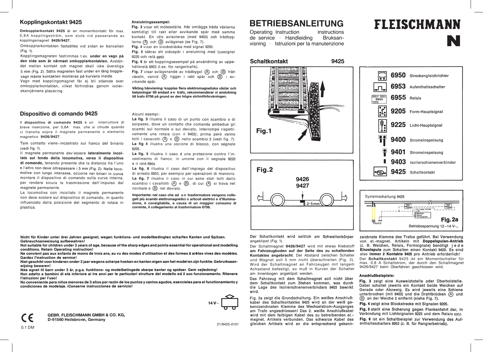 Fleischmann 9425 User guide