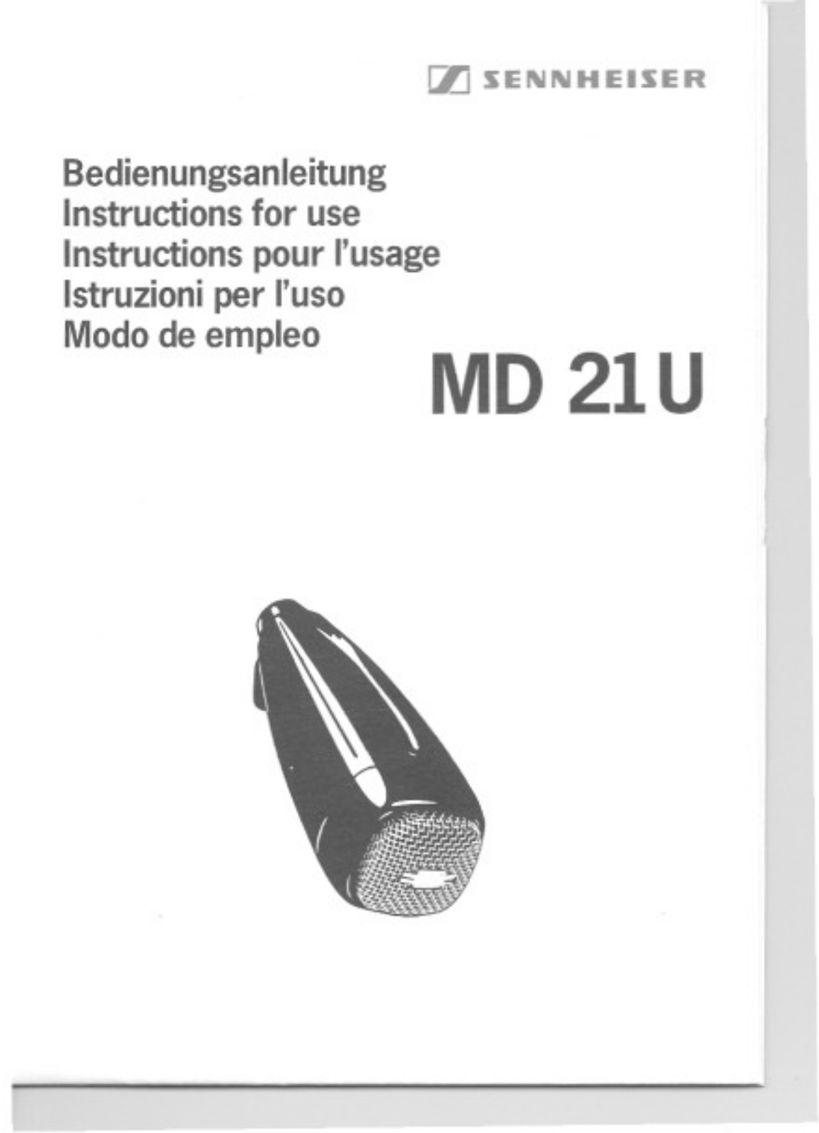 Sennheiser MD 21-U User Manual