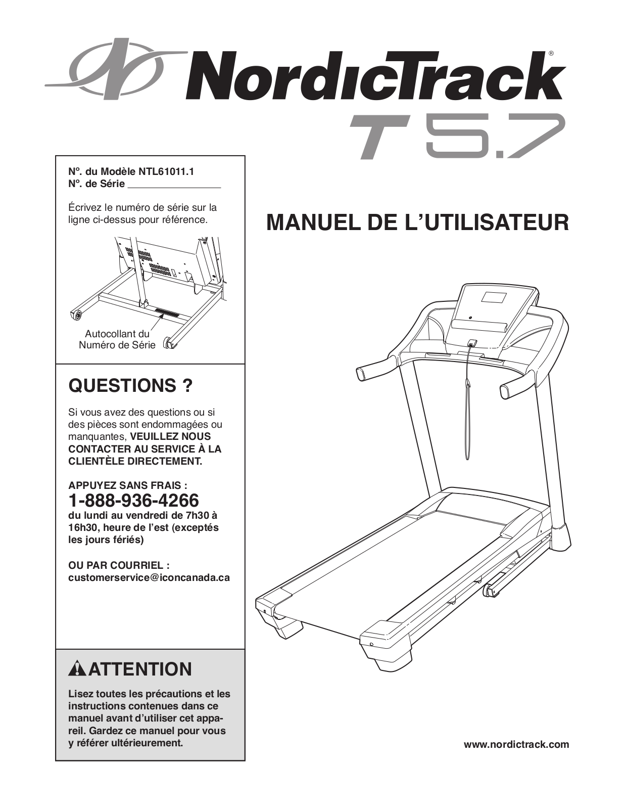 NordicTrack 249851 Owner's Manual