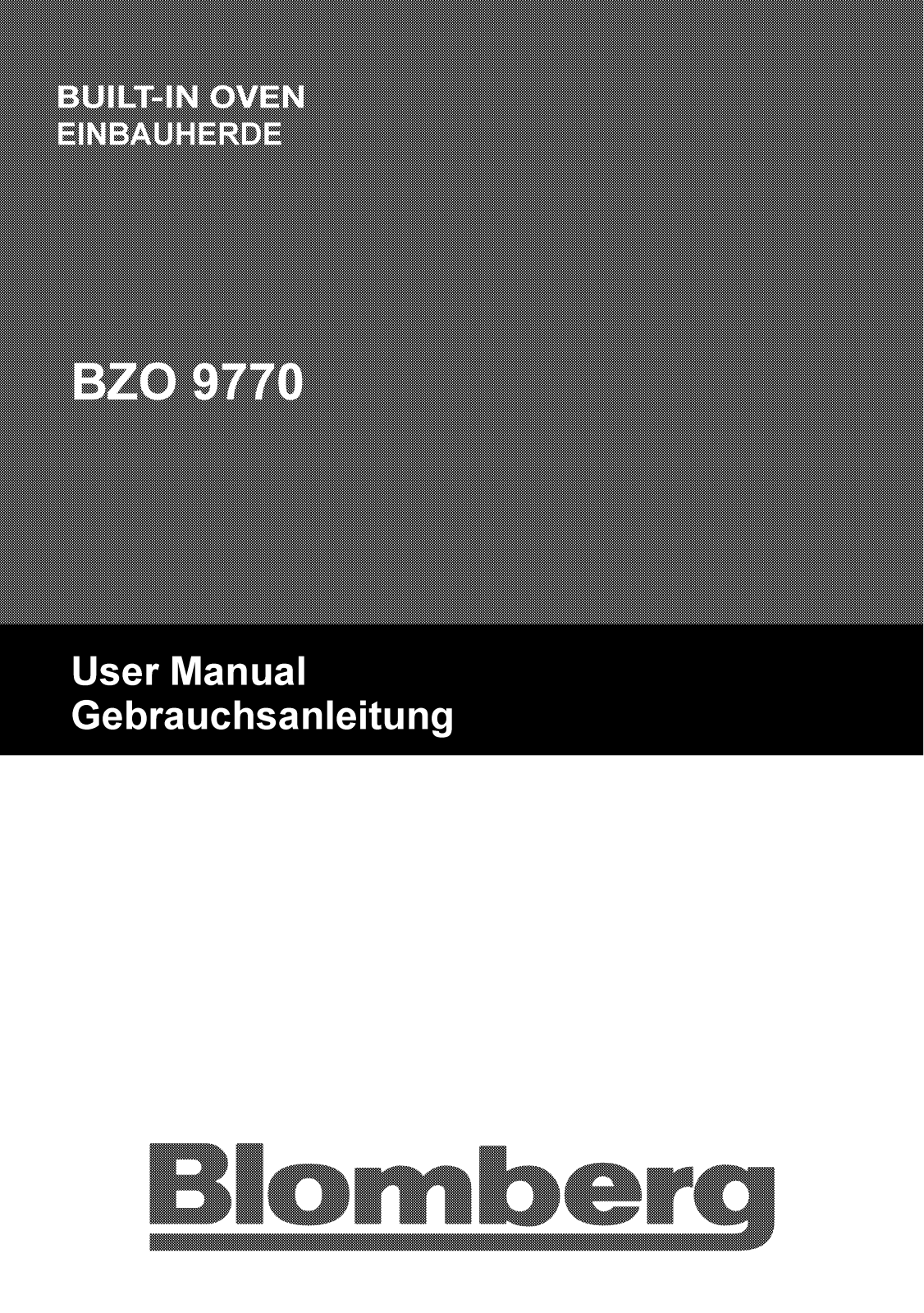 Blomberg BZO9770 User manual