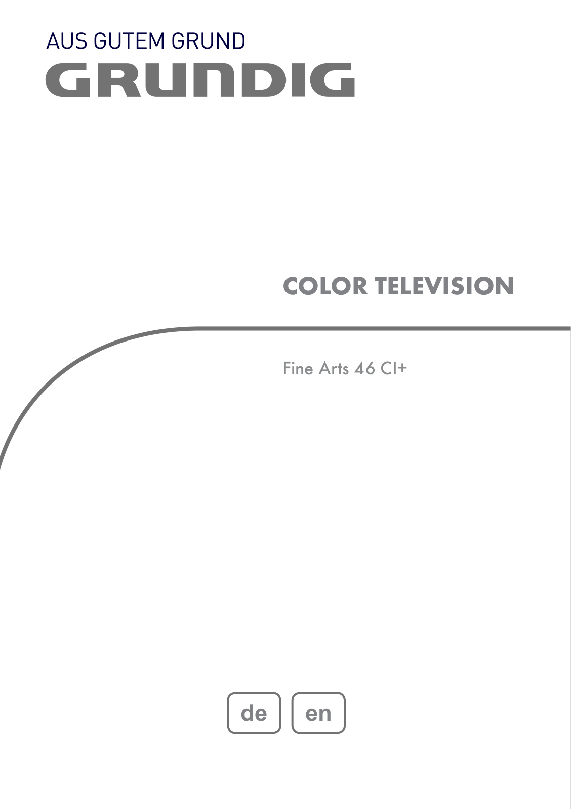 Grundig FINE ARTS 46 CI User Manual