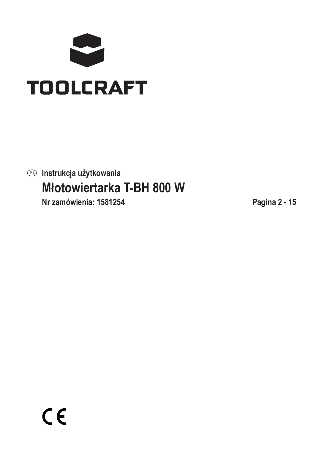 TOOLCRAFT 1581254 Instructions