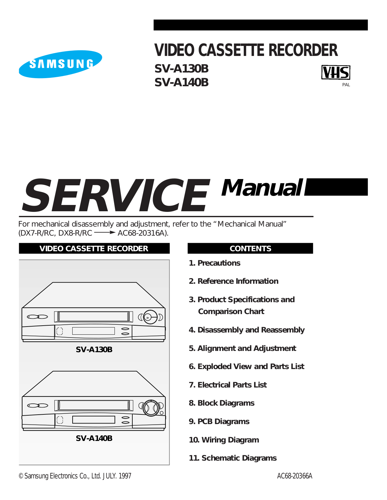 Samsung sv-120B, SV-A130B-SEAU Service Manual