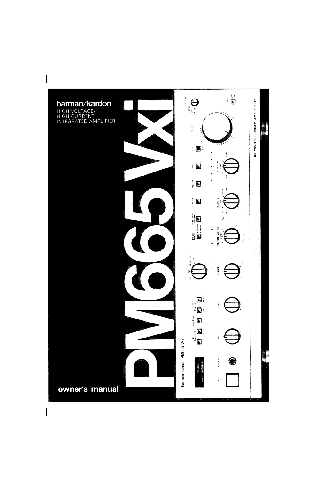 Harman Kardon PM-665-VXI Owners manual