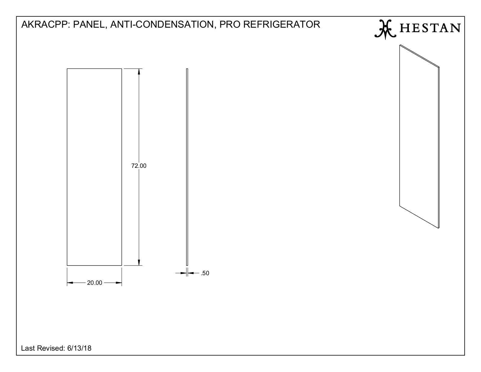 Hestan AKRACPP Specifications