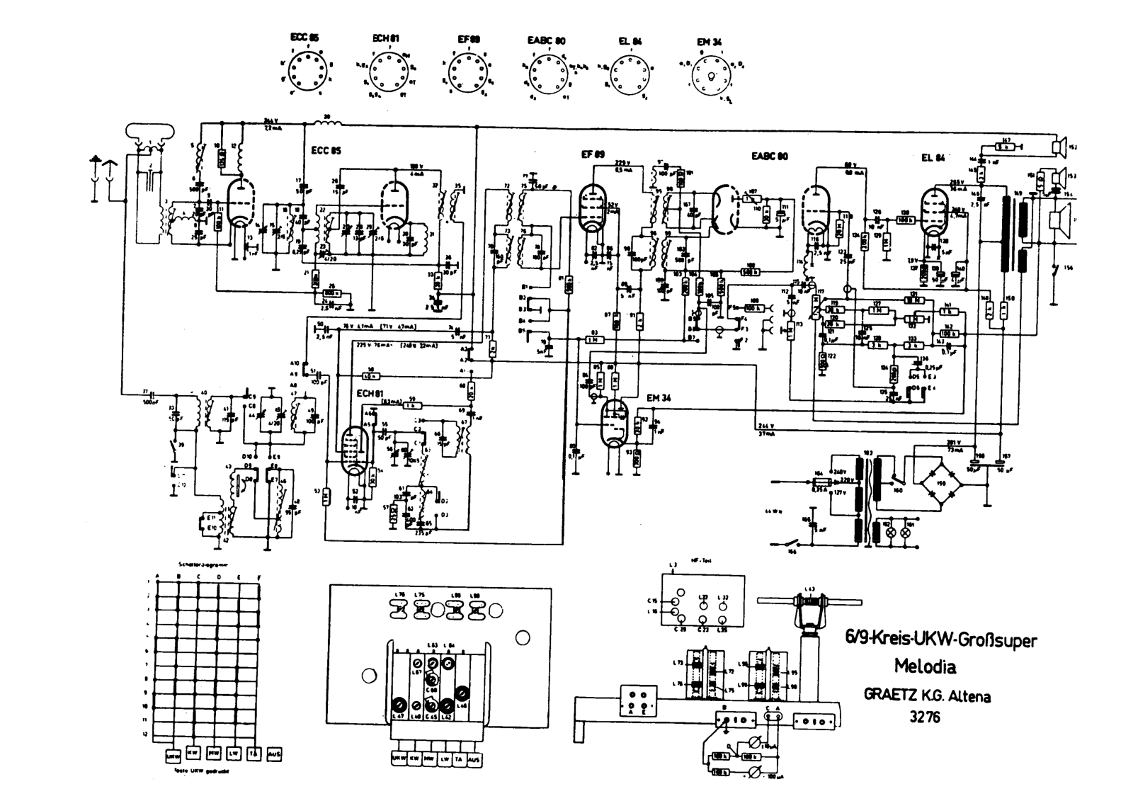 Graetz melodia 3276 schematic