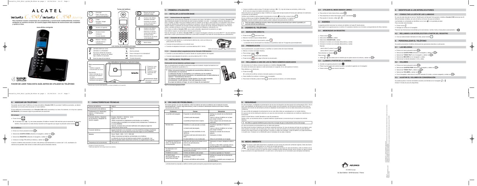 Alcatel VERSATIS C350 User Manual