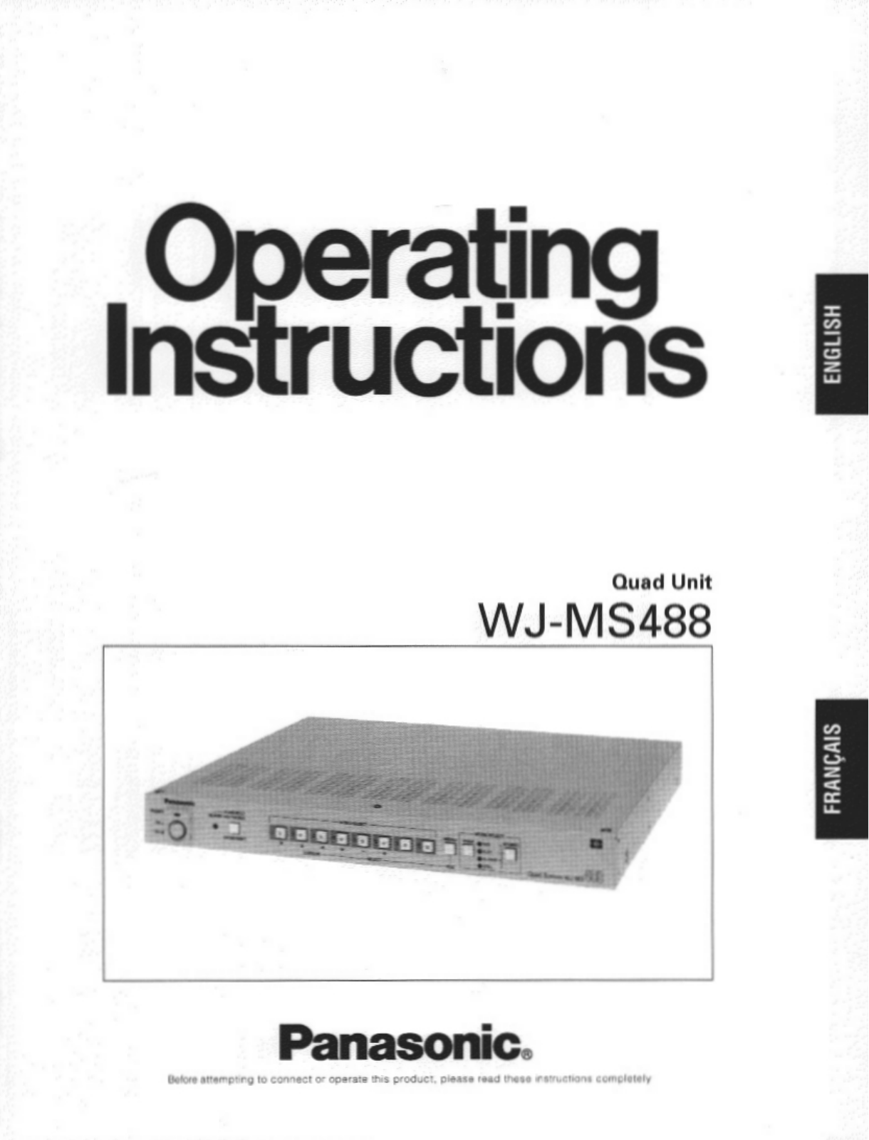 Panasonic WJ-MS488 User Manual