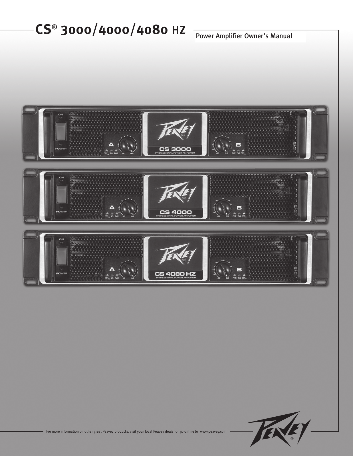 Peavey 3000, 4000, 4080 User Manual