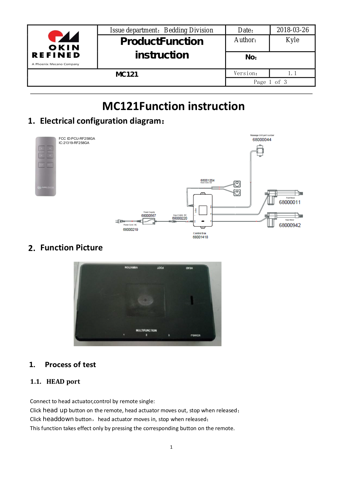 Keeson Technology MC121 User Manual