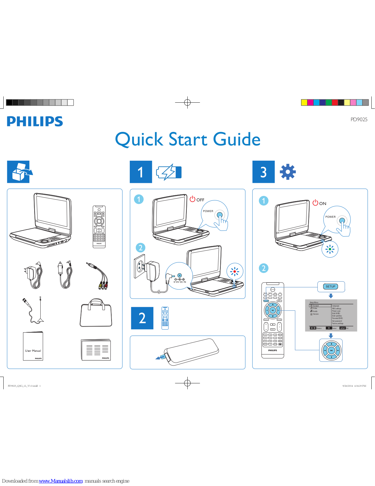 Philips PD9025 Quick Start Manual - ManualMachine.com