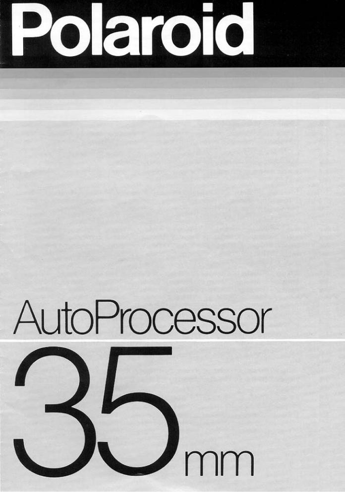 Polaroid 35MM AUTO PROCESSOR, 35MM AUTO PROCESSER Manual