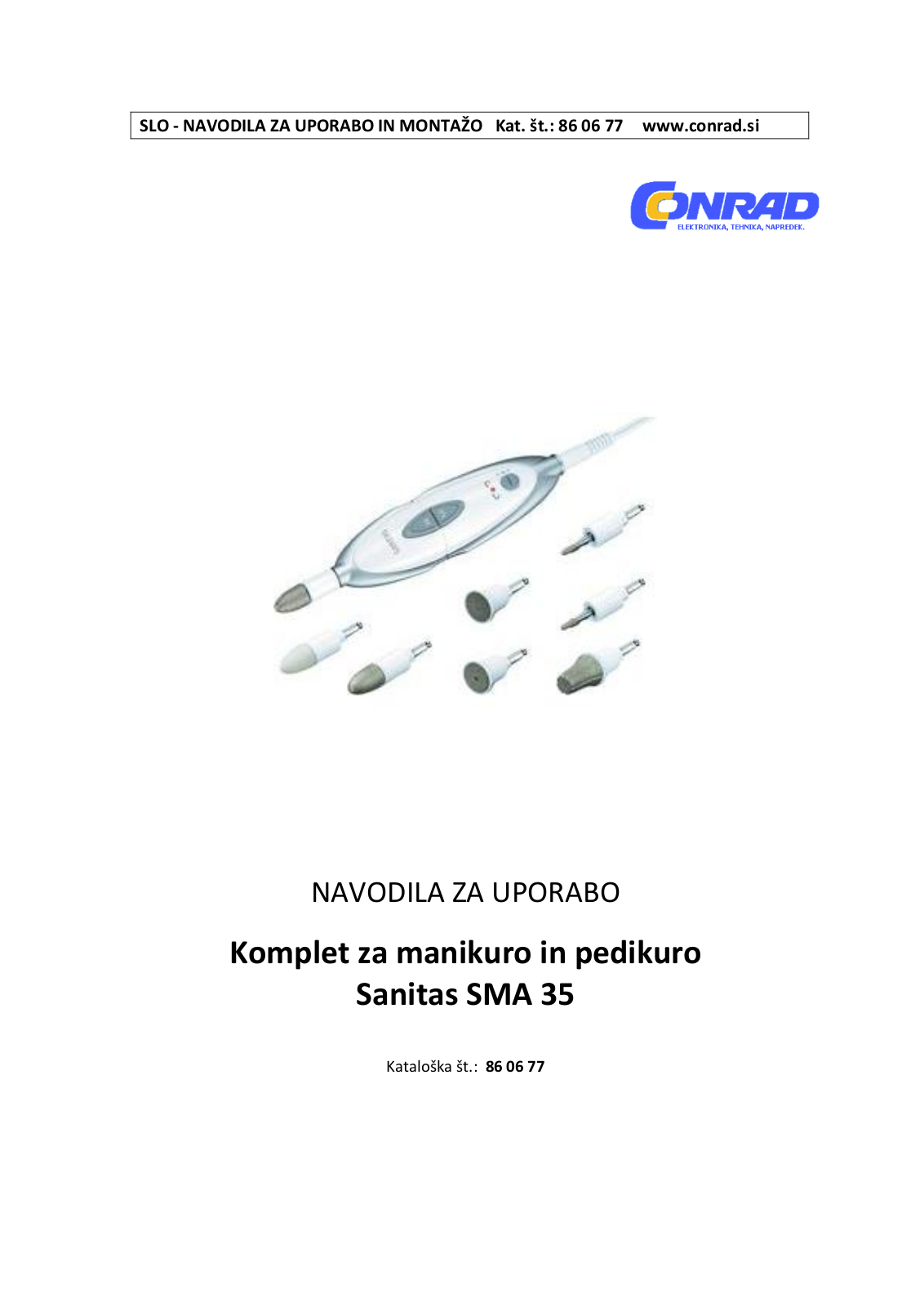 Sanitas SMA 35 User guide