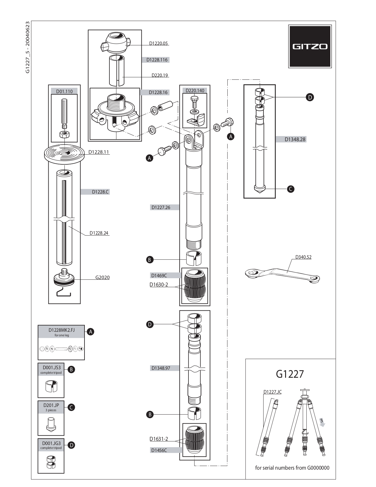 Gitzo G1227 User Manual