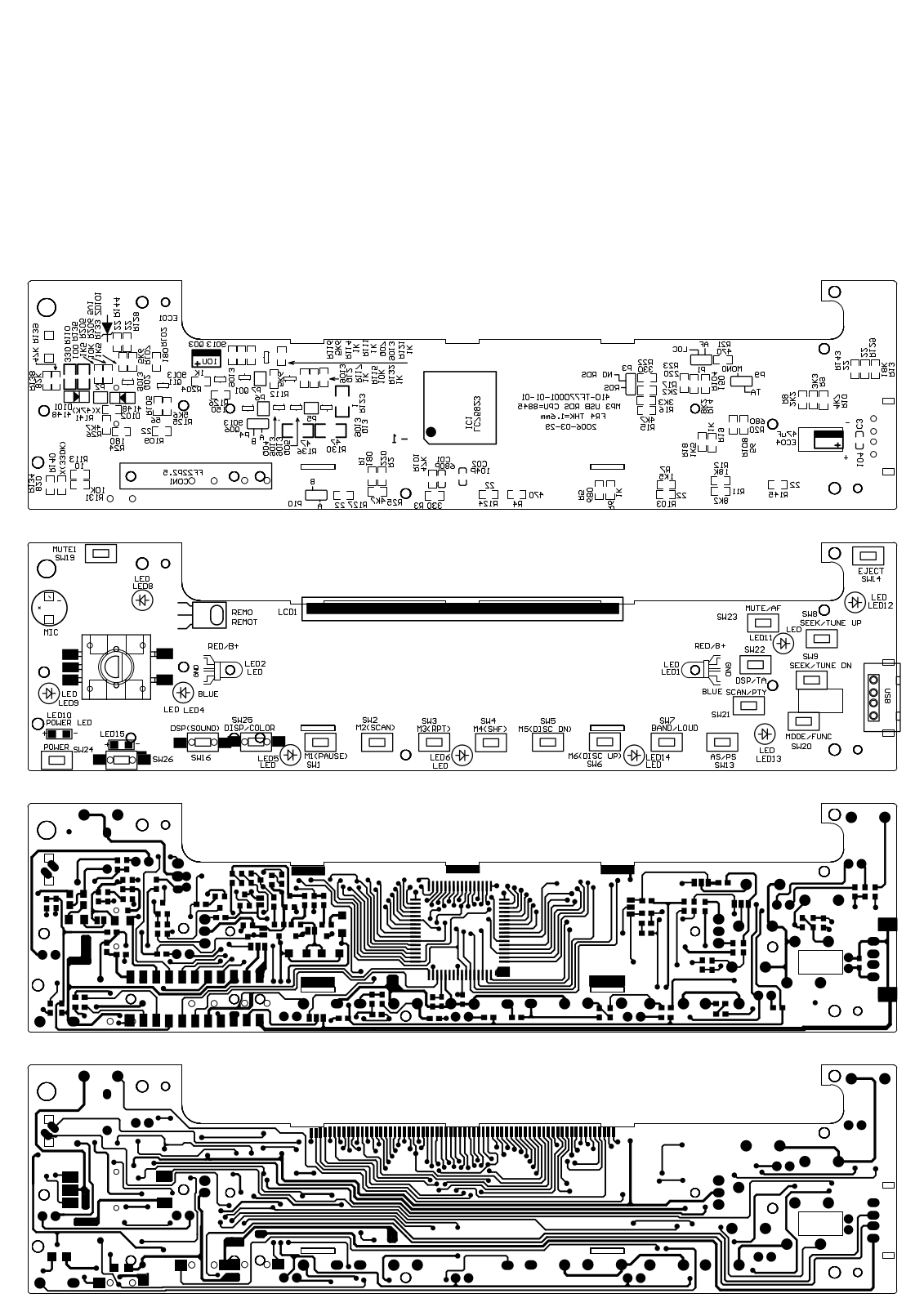 Mystery TF7700MP3, MCD579MP PANEL PCB