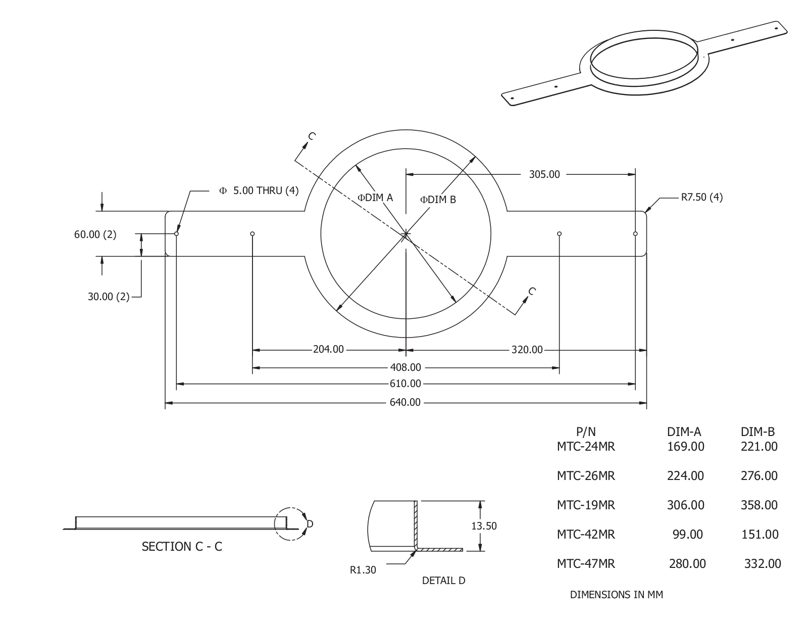 JBL MTC-19MR Datasheet