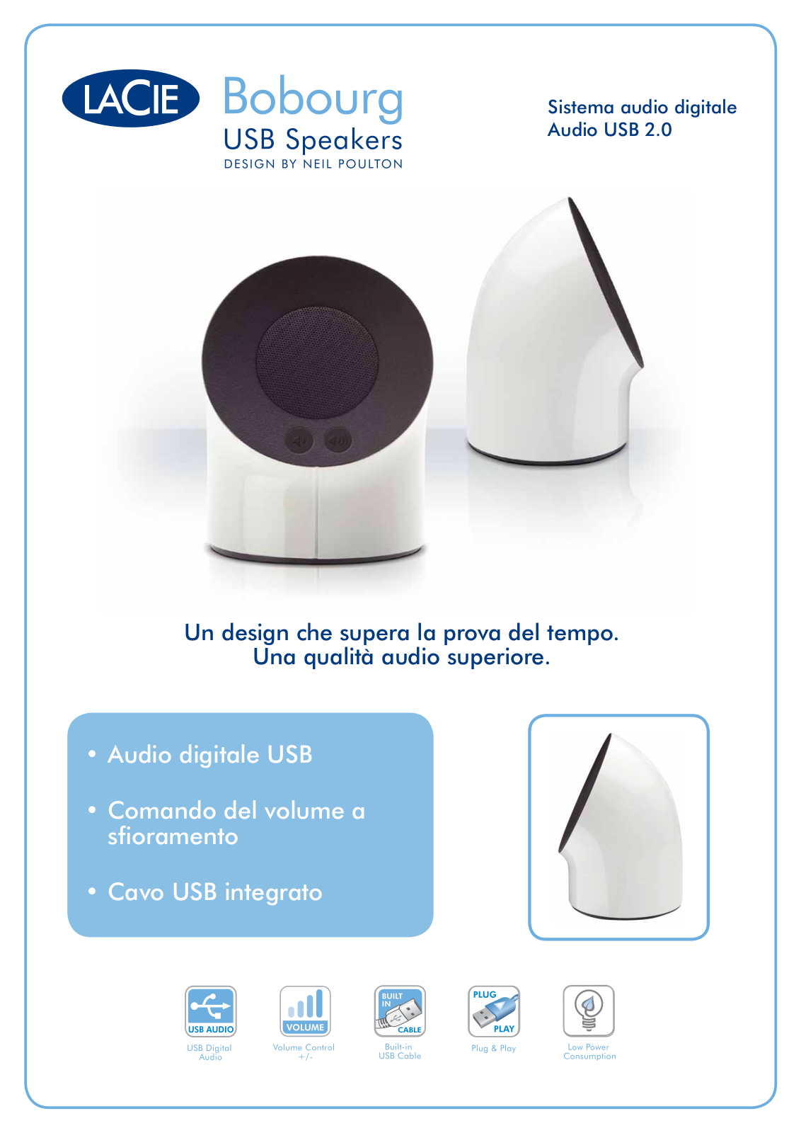 Lacie BOBOURG USB SPEAKERS DATASHEET