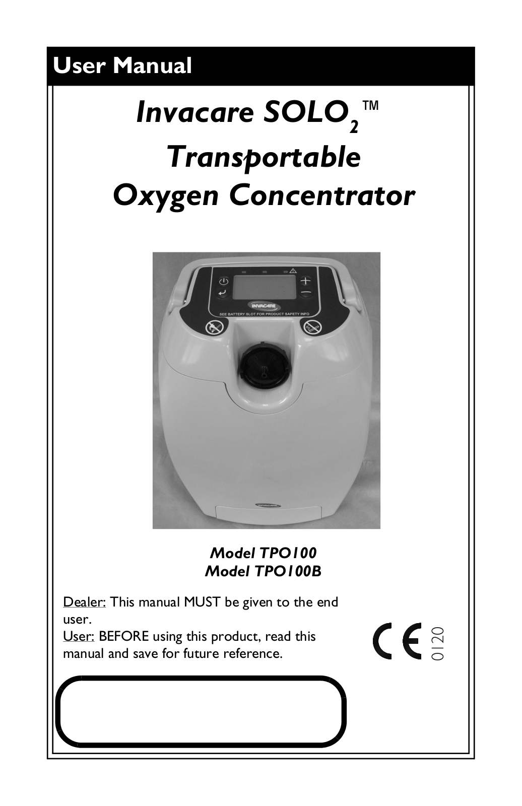 Activeforever Invacare SOLO2 Portable Oxygen Concentrator User Manual