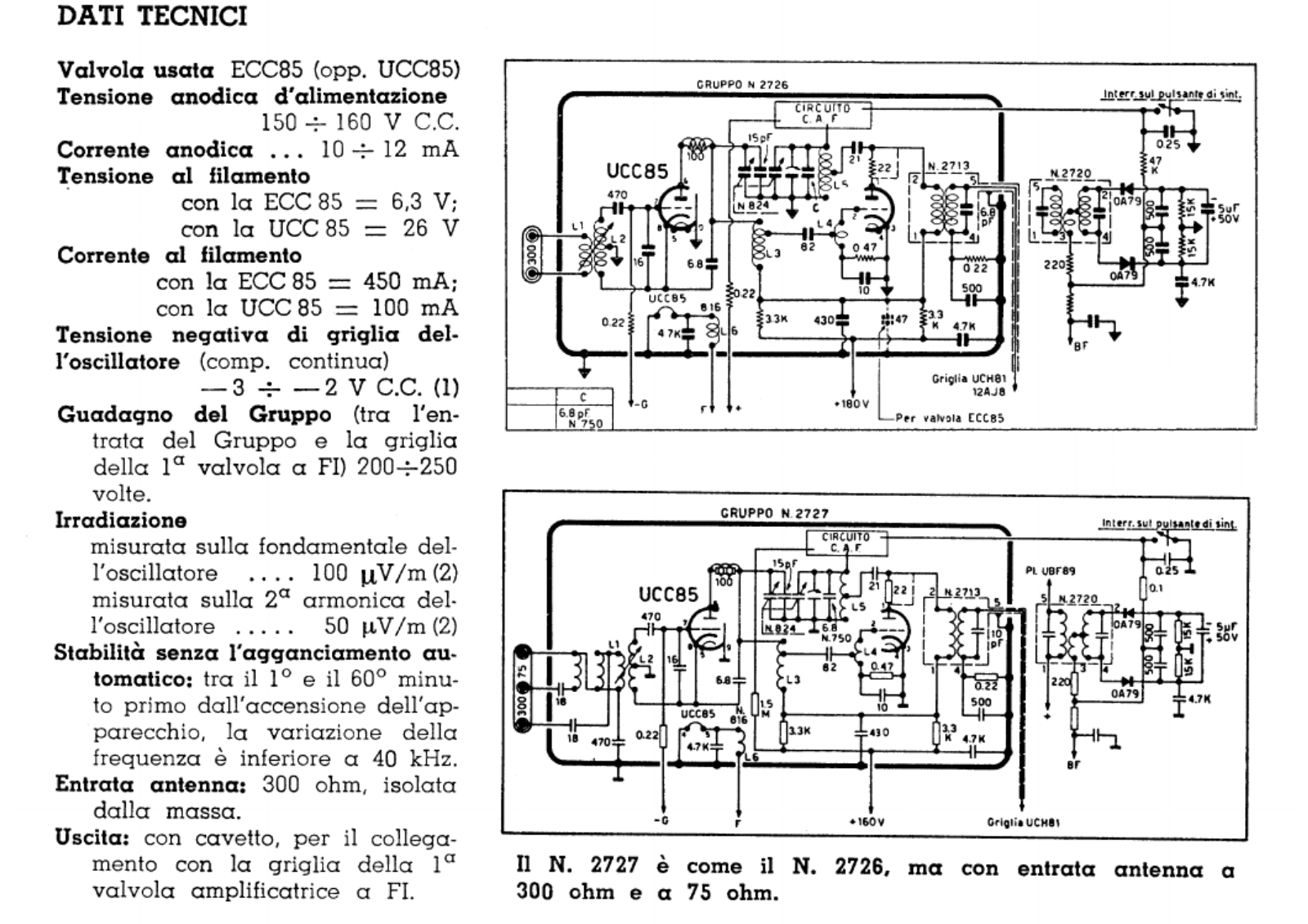 Geloso 2726, 2727 schematic