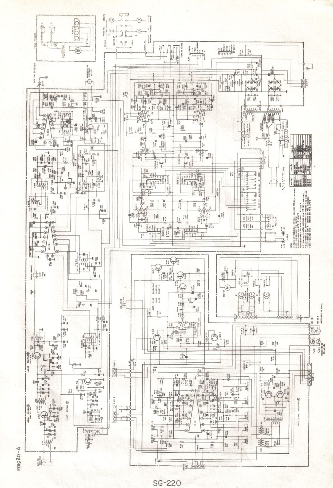 Sharp SG-220 Schematic